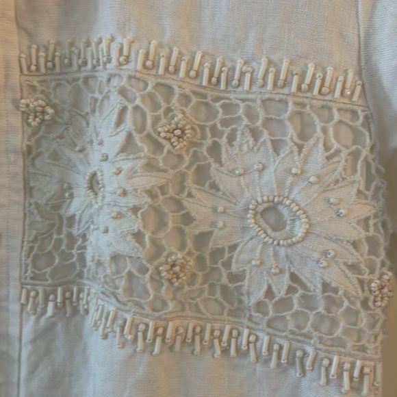 ROHE beaded and embroidered linen dress - Picture 5 of 6